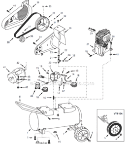 Page A Diagram and Parts List for VX831804 2004 Campbell Hausfeld Compressor